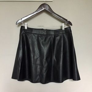 NWT H&M Faux Leather Circle Skirt - Size 10